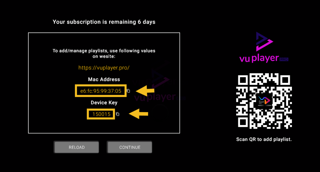 guida-installazione-iptv 4 Indirizzo MAC e chiave dispositivo nell'app Vu Player Pro